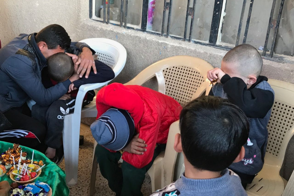 Naynawa, 12 Mart 2019, Deaş elinden kurtarılan dört çocuk ailelerine kavuşuyorlar. Fotoğraf: Cafer Telaferli