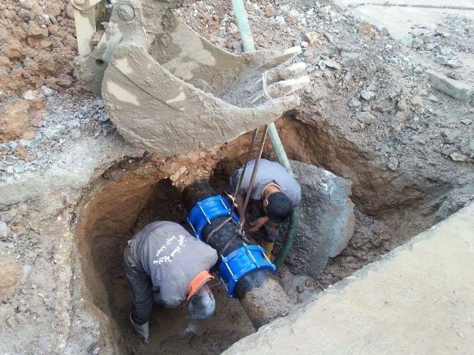 صيانة لشبكة ماء الايمن