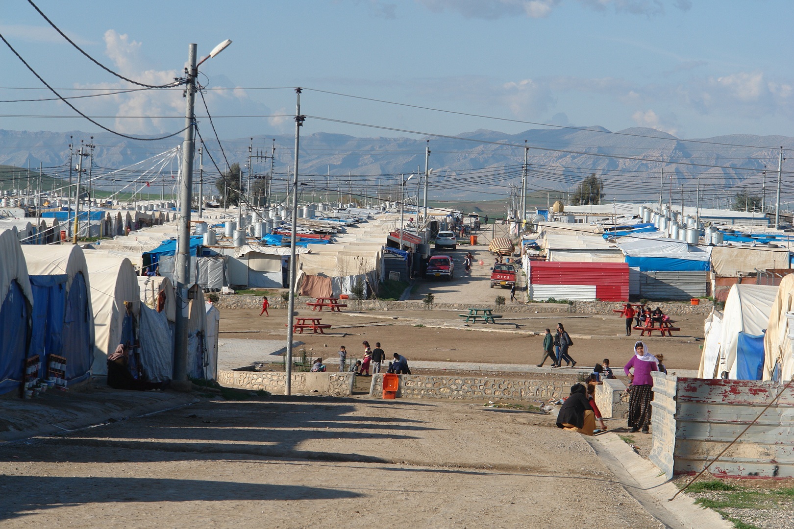 Duhok, 2019, Yerinden edilmiş Ezidilerin çoğunluğunun yaşadığı Kebertu kampı Fotoğraf: Ammar Aziz 