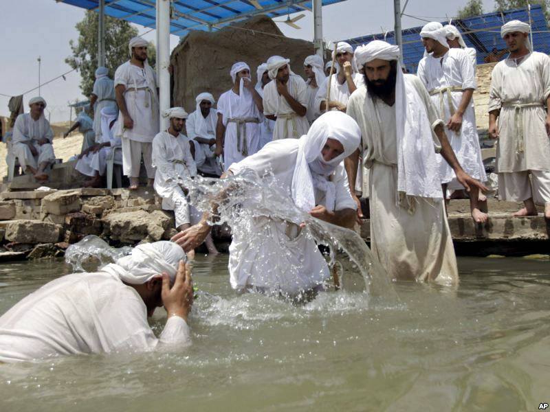 Mandeans are baptized more than once in their life. Photo by Sandrka Mandean Scoiety