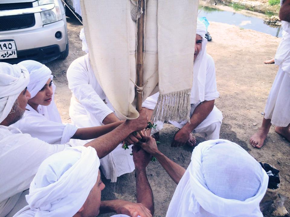 Religious ritual of the Mandeans. Photo by Sandrka Mandean society.