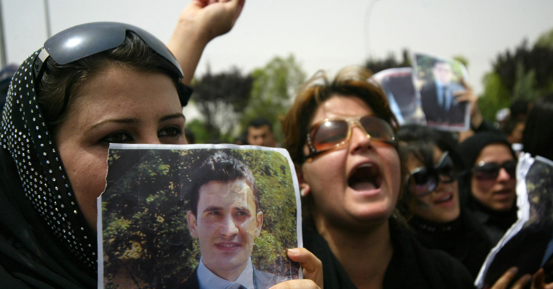 Protest demonstration in Erbil in 2010 against murder of journalist Sardasht Osman. Photo from Facebook account of Bashdar Osman, brother of Sardasht Osman.-1