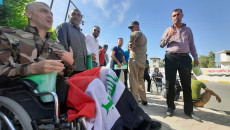 Retired police personnel stage demonstration in Kirkuk