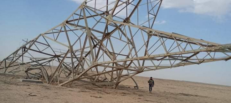 Two people killed, power towers down by IS militants