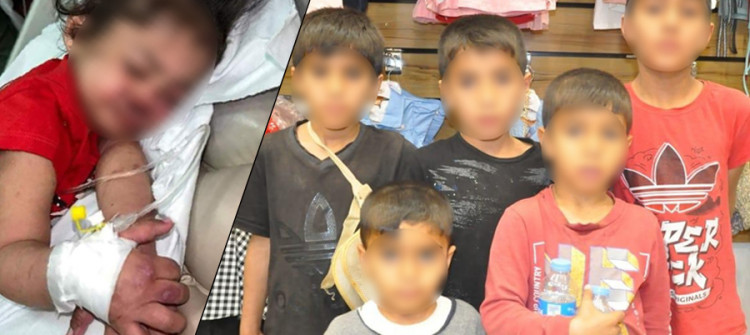 Kirkuk: tortured kid hospitalized, five abandoned