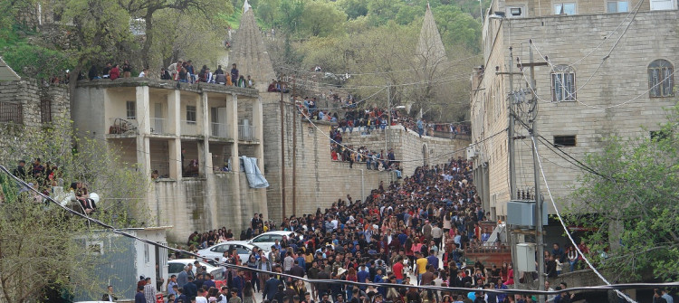 Ezidis ban filming in Lalish holy temple