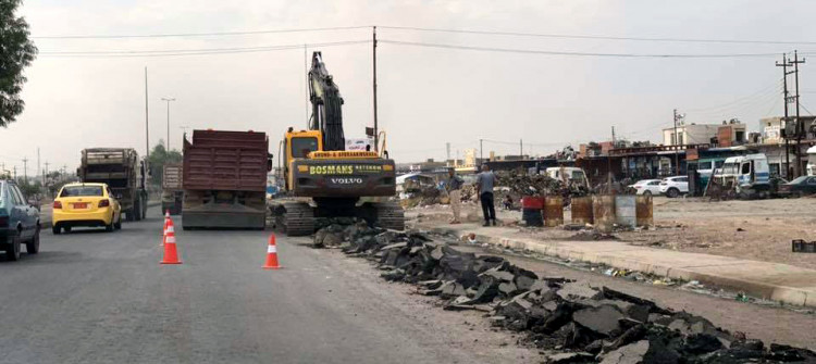 Holes digged for street repair in Mosul have put people’s lives in danger