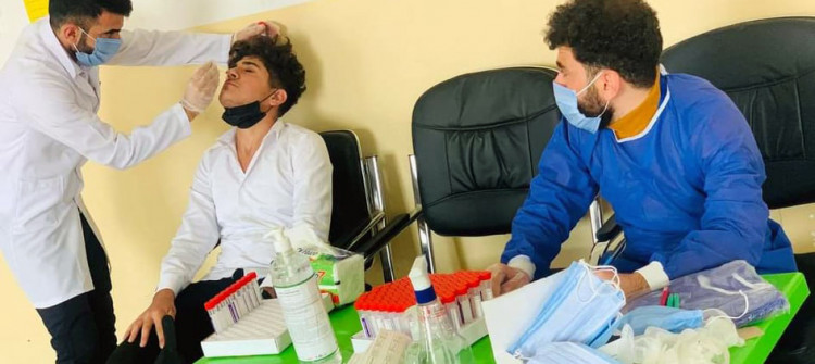 Students of Sinjar seek Covid vaccine