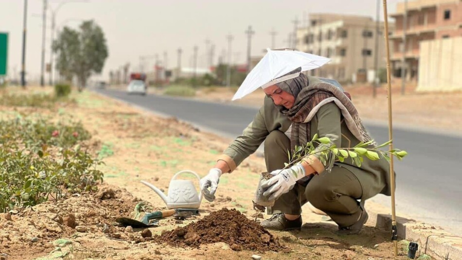 Initiative led by Kirkuki activist<br> Shikofa confronts desertification with voluntary afforestation