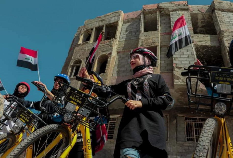 Ninova Gençlik ve Spor Müdürlüğü, Musul'da kadın bisiklet yarışı düzenledi