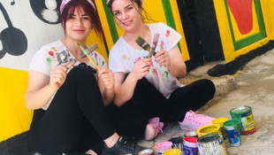 Fryal and her sister took advantages of their free times during the lockdown to paint their tents