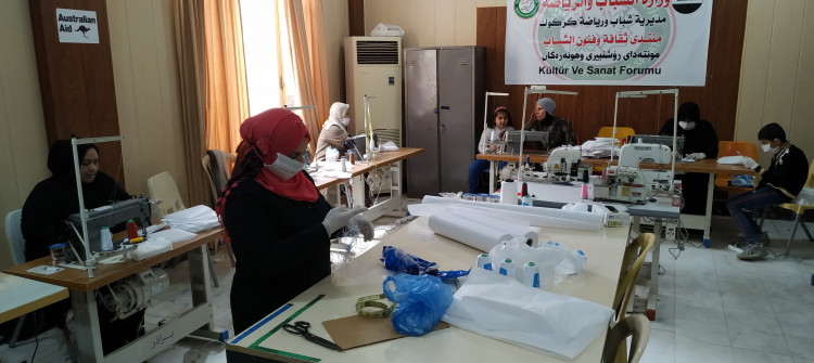 كارگەیەكی خۆبەخشی دروستكردنی دەمامك لە كەركوك داخرا