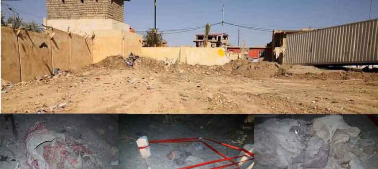 ئەو گۆڕە بە كۆمەڵەی بۆ گەراجی ئۆتۆمبێل تەختكرا بێ ناز كەوتووە