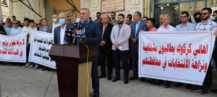 ضد جهة كوردية ومفوضية الانتخابات <br>العرب والتركمان في كركوك يهددون بتحريك الشارع